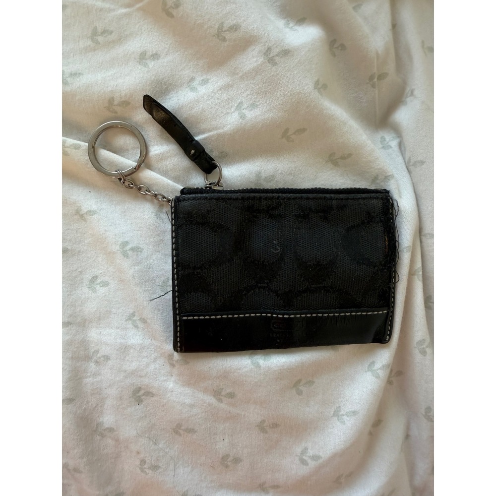 Coach Card Holder OS Black Good